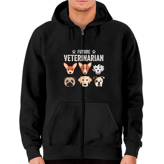 Discover Future Veterinarian Vet Dog Cat Zip Hoodie