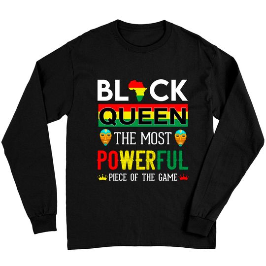 Discover Black Queen The Most Powerful Piece in The Game Women Girl Long Sleeves