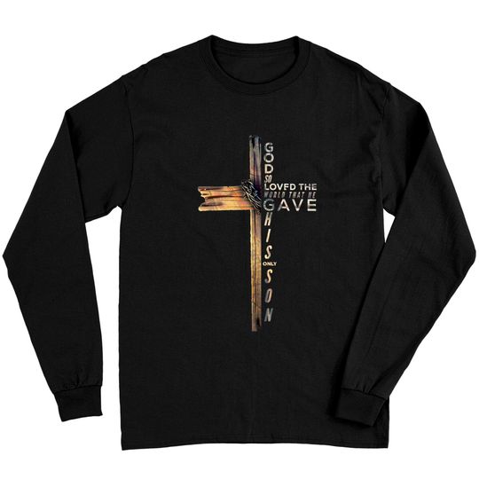 Discover John 3:16 Christian Cross Bible Long Sleeves