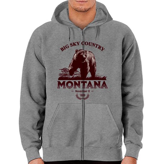 Discover Montana State Zip Hoodie