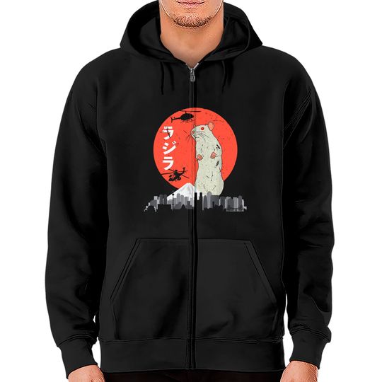 Discover Vintage Ratzilla Japan Mouse Manga Zip Hoodie