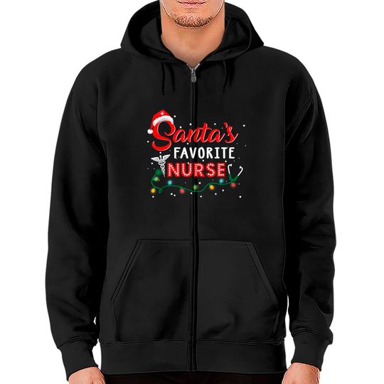 Discover Santa's Favorite Nurse Christmas Hoodie