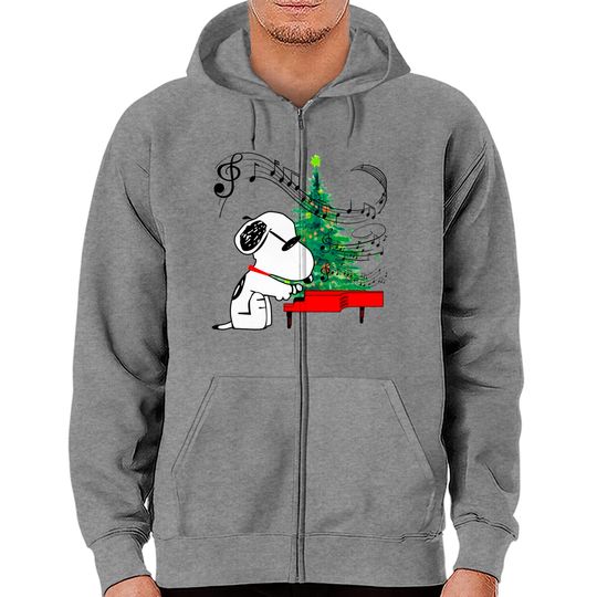 Discover Snoopy Dog Music Christmas Zip Hoodie
