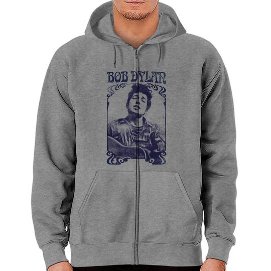 Discover Bob Dylan Vintage Faded Style Zip Hoodies