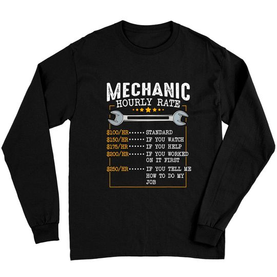 Discover Mechanic Hourly Rate Labor Rates Co-Workers Long Sleeves