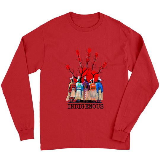 Discover Native American Indigenous Red Hand Women Gifts Long Sleeves