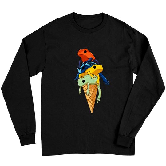 Discover Funny Poison Dart Frogs Ice Cream Premium Long Sleeves