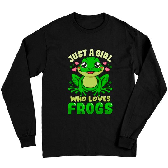 Discover Frog Just a Girl Who Loves Frogs Funny Frog Lover Gift Long Sleeve T-Shirt