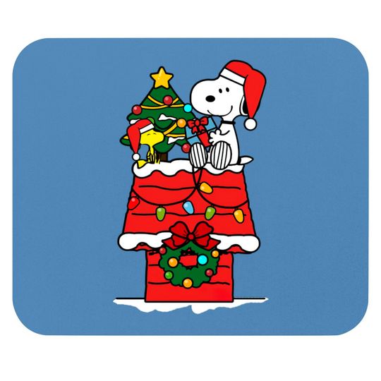Discover Snoopy Celebrate Christmas with Woodstock - Snoopy - Mouse Pads