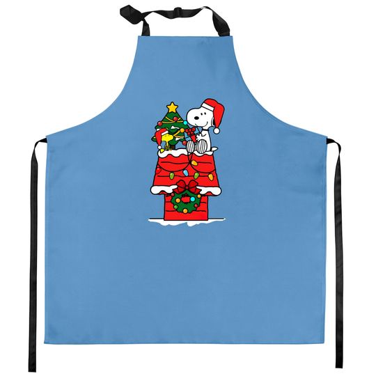 Discover Snoopy Celebrate Christmas with Woodstock - Snoopy - Kitchen Aprons