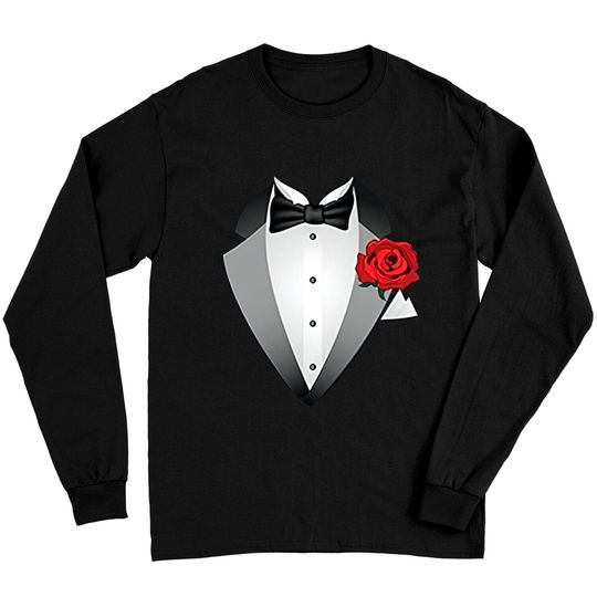 Discover T-Shirts Men's Tuxedo Fancy Dress Long Sleeve T-Shirt
