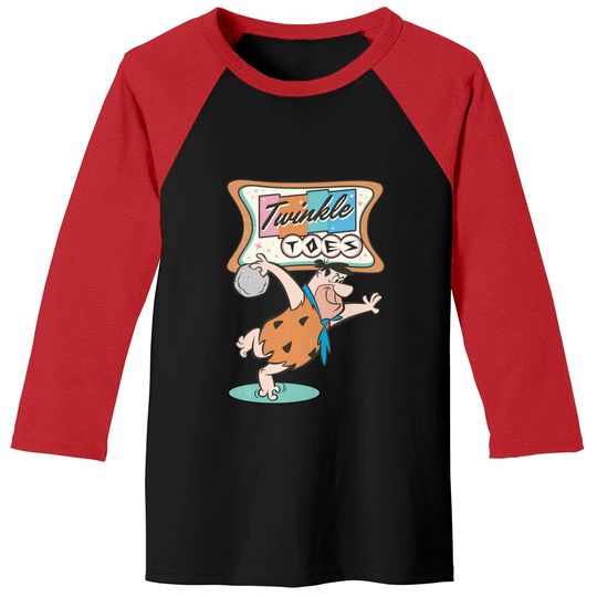 Discover The Flintstones Twinkle Toes Fred Flintstone Bowling Alley Baseball Tees