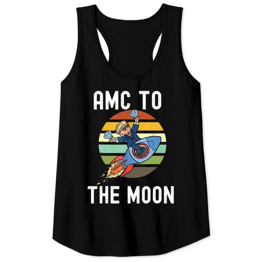 Discover Diamond Hands AMC,Wallstreetbets AMC Apes, AMC To The Moon Tank Top