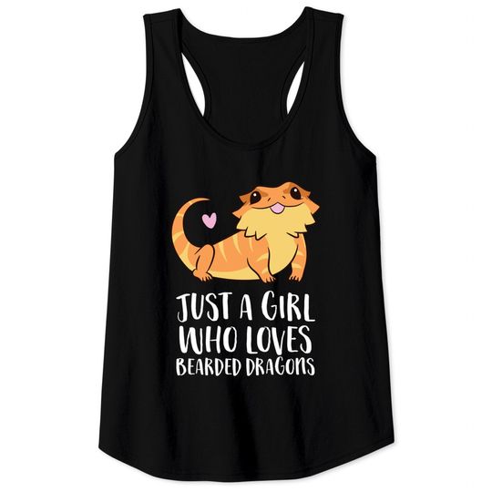 Discover Just a Girl Who Loves Bearded Dragons Lizard Reptile Tank Top
