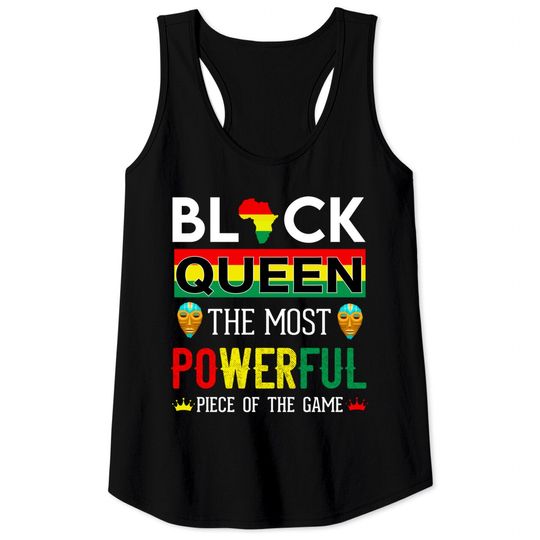 Discover Black Queen The Most Powerful Piece in The Game Women Girl Tank Top