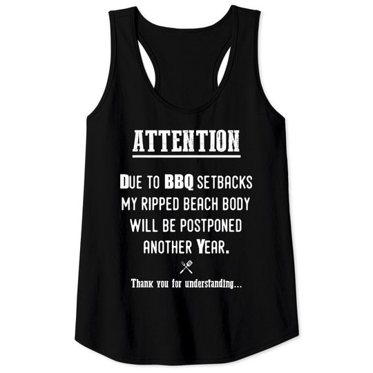 Discover Funny BBQ Tank Top for Pitmasters & Barbecue Lovers