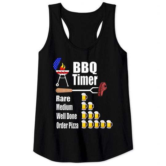Discover Funny BBQ Timer - Barbecue Grill Grilling Gift Tank Top