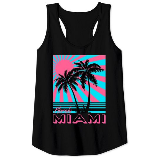 Discover Miami Men's Tank Top Florida Palm Trees