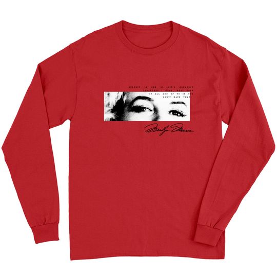 Discover Marilyn Monroe eyes and respect signature Long Sleeves