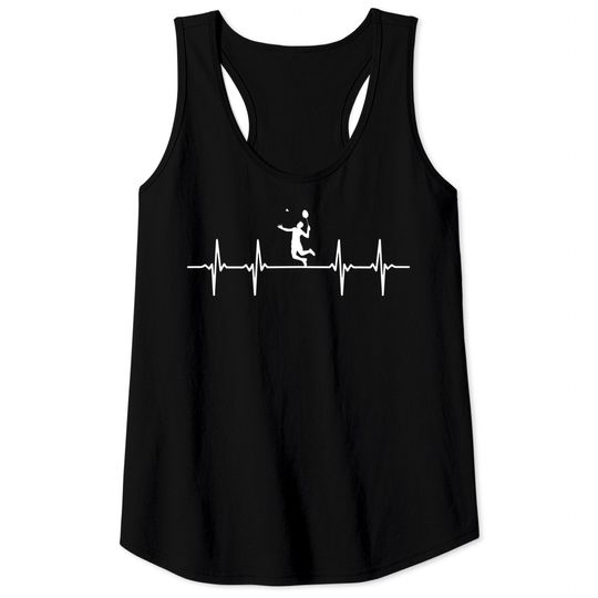 Discover Great Badminton Heartbeat Gift Shuttlecock Tank Top