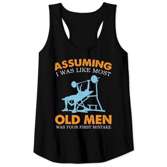 Discover Old Man Weight Lifting For Old Strong People Tank Top