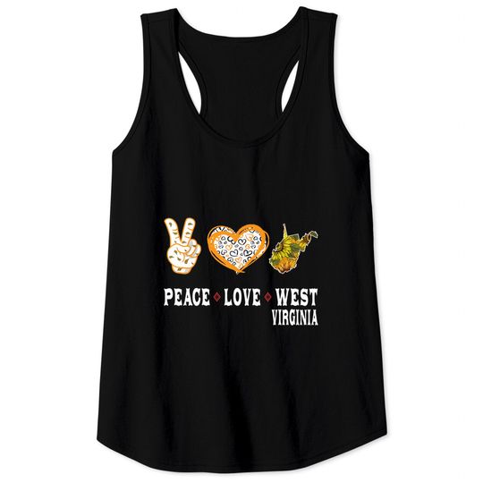 Discover Peace love West Virginia State Sunflower Tank Top