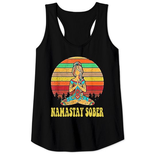 Discover Namastay Sober NA AA 12 Step Recovery Narcotics Anonymous Tank Top