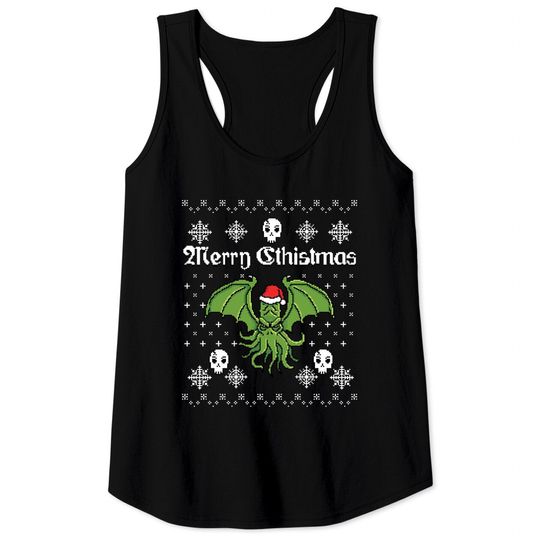 Discover Merry Cthistmas Cthulhu Ugly Christmas Tank Tops