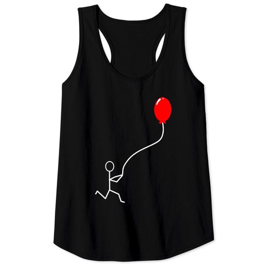 Discover Stick Man Balloon Tank Tops