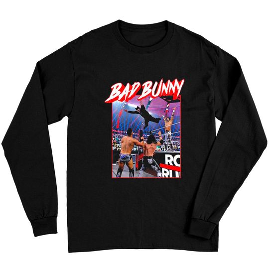 Discover Bad Bunny Royal Rumble Splash, Bad Bunny Fans Gifts, Royal Rumble Splash Shirt, Gift for Dad, Gift for Him, Anniversary Gifts Long Sleeves