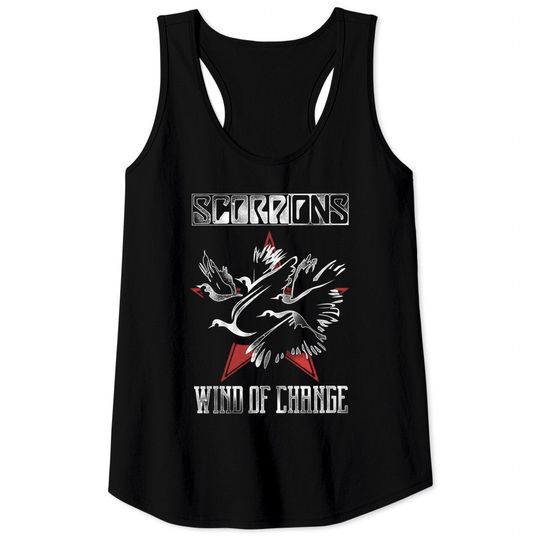 Discover Scorpions German Rock Band Wind of Change Black Adult Tank Tops