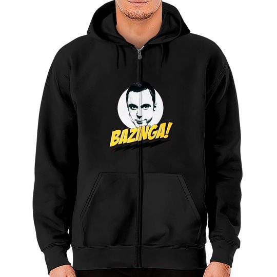 Discover Big Bang Theory Sheldon Bazinga! Adult Zip Hoodies