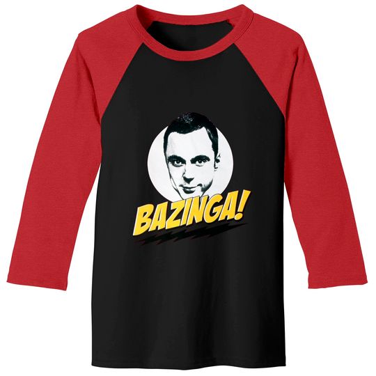 Discover Big Bang Theory Sheldon Bazinga! Adult Baseball Tees