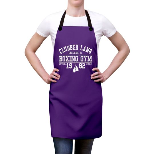 Discover Amazing CLUBBER LANG BOXING GYM Logo Vintage Aprons