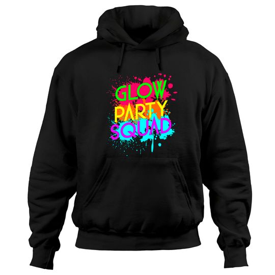 Discover Glow Party Squad Funny Halloween Group Hoodies