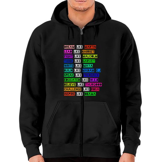 Discover Dream Like Martin Lead Like Harriet Women Black History gift Zip Hoodies