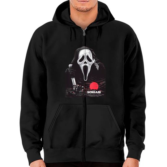 Discover Scream Zip Hoodies Scream Ghost Horror Graphic Design Tee Legends For Men Women