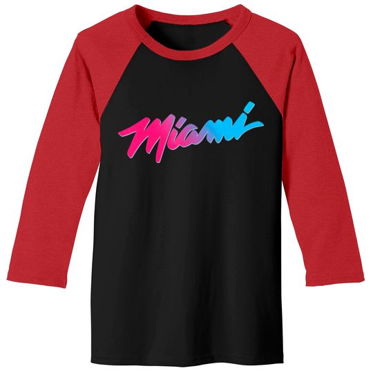 Discover Men's Baseball Tees Miami Script
