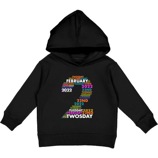 Discover Twosday Tuesday - February 2nd 2022 - Commemorative Twosday Kids Pullover Hoodies
