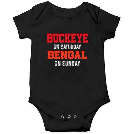 Discover Buckeye On Saturday Bengal On Sunday Cincinnati Ohio Vintage Onesie