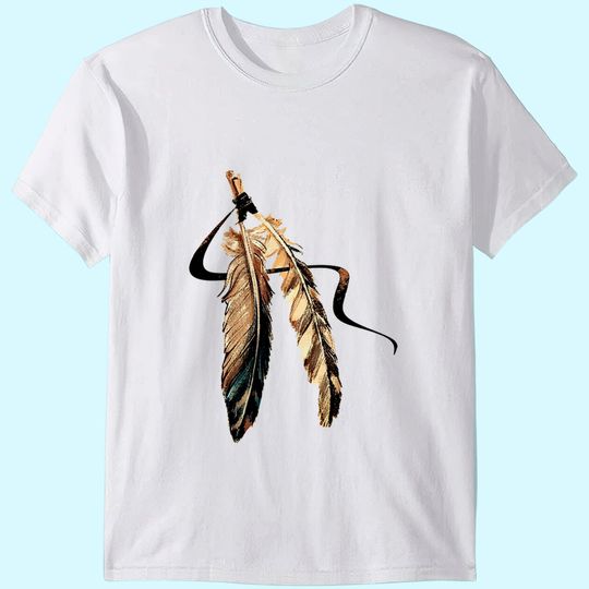 Discover Southwest Native American Indian Tribal Art Colorful Feather T Shirt