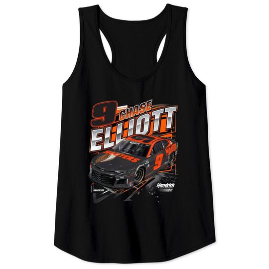 Discover Checkered Flag Chase Elliott Hooters Competition #9 Tank Tops Gray
