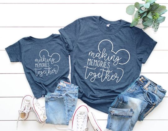 Discover Making Memories Together with Ears | Mommy and Me  Family Vacation Tshirt