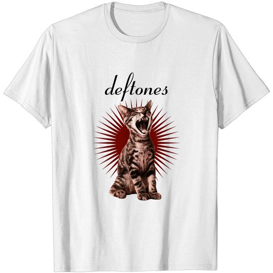 Discover Deftones Band Adre-Naline Cat Design Pure Cotton Breathable T-Shirt