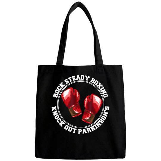 Discover Rock Steady Boxing Knock Out Parkinsons Fighter Red Gloves Bags