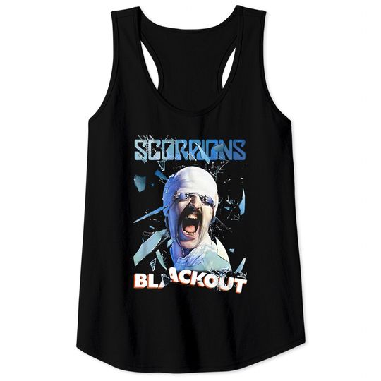 Discover Scorpions German Rock Band Blackout Black Adult Tank Tops Tee
