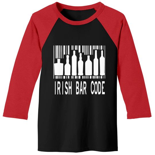 Discover Irish Bar Code 2 Baseball Tees