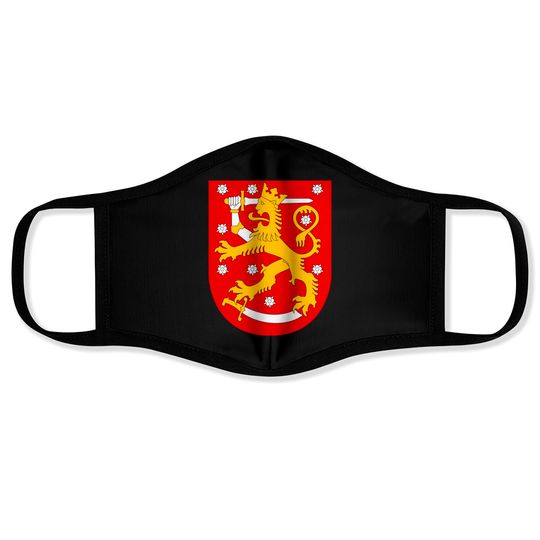 Discover Finland Suomi Lion Face Masks
