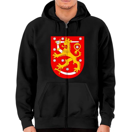 Discover Finland Suomi Lion Zip Hoodies