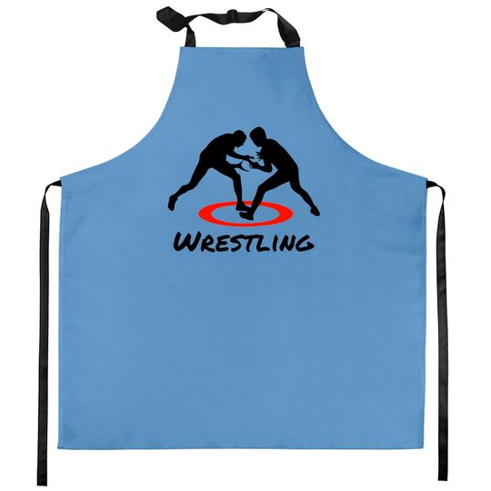 Discover Wrestling Freestyle Kitchen Aprons